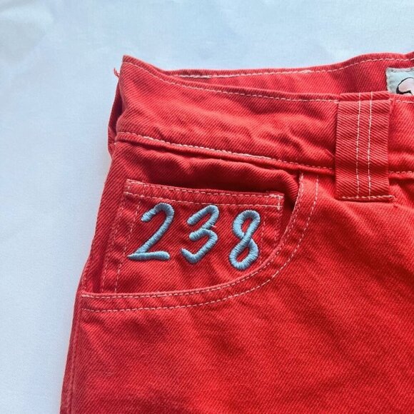 DIGITS 238 ROBO DENIM MEN'S ORANGE BAGGY STREETWEAR WIDE LEG JEANS - XS - Picture 4 of 12